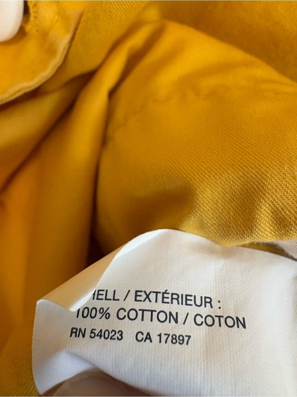 Y2K Gap Yellow Hooded Button-Up Anorak Nautical Retro Jacket Sz L 100% Cotton - Picture 5 of 10